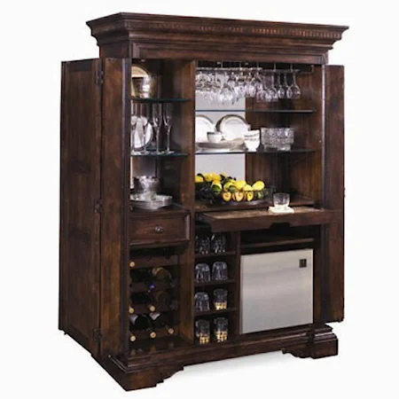 Bar Cabinet with 180 Degree Folding Doors